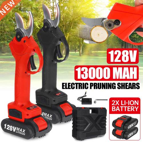 128V Electric Cordless Pruner Pruning Shear with 13000mAh Li