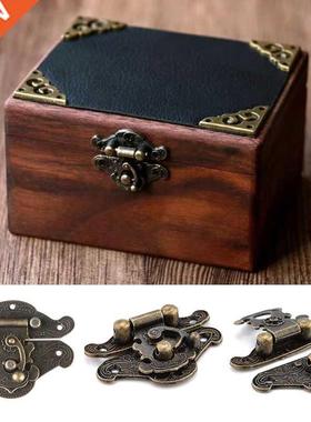 Antique Bronze Lock Jewelry Wooden Box Hasps Drawer Latches