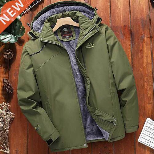 Large Size 7XL 8XL Thicken Fleece Men's Parkas Mountain Wa