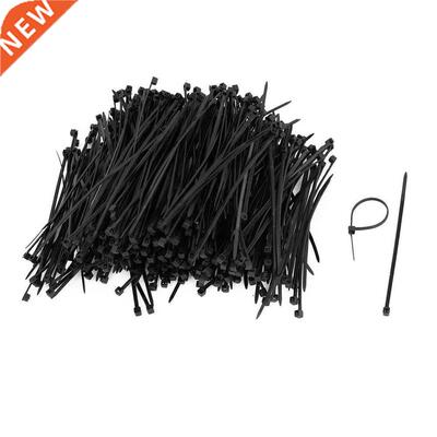 1000pcs Nylon Faener Packaging Electrical Cable Tie Black
