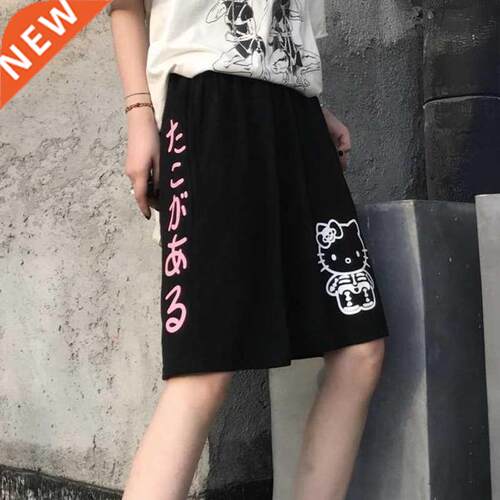 Kawaii Harajuku Casual Shorts Summer Women Loose Streetwear