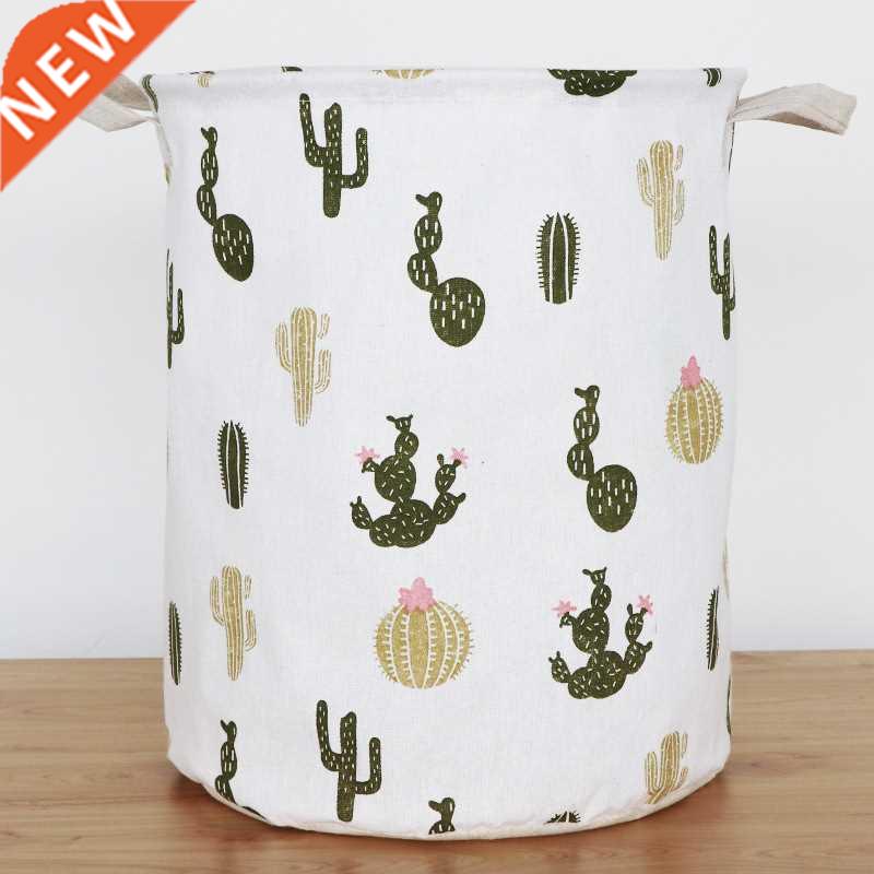 2022 New Large Laundry Basket Round Dirty Wardrobe Clothes T图片
