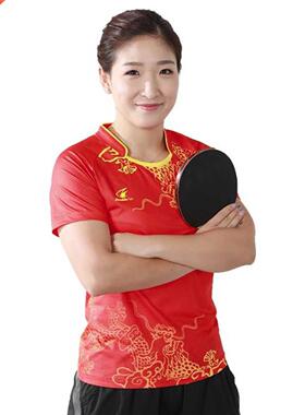 Double Fish Table Tennis Clothing Men Women Short-sleeved Li