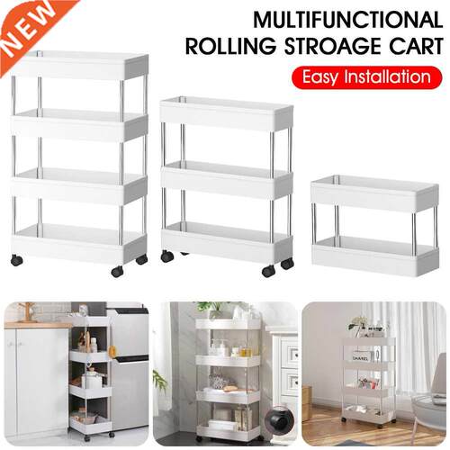Kitchen Storage Rack Cart with Wheel Rolling Utility Cart