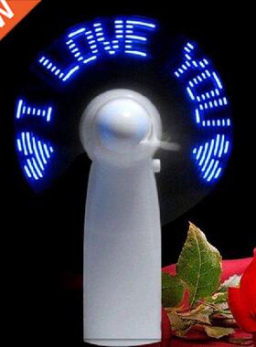 Mini LED Colorful Light Fan Portable Handheld Cooling Fan
