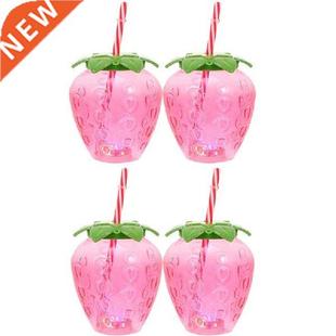 4 Sets Strawberry Water Bottle Party Drinking Bottle Party