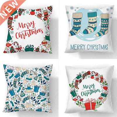 Merry Christmas Pillow Cover 18 x 18 Inch Square Pillow