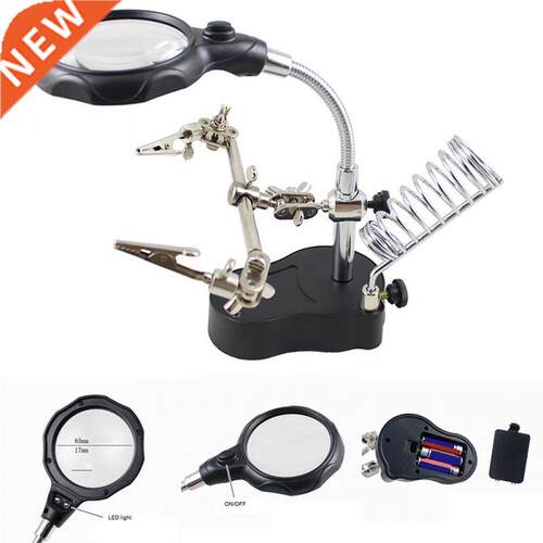 3.5X 12X Helping Hand Clip LED Glass Lens Magnifying Solder