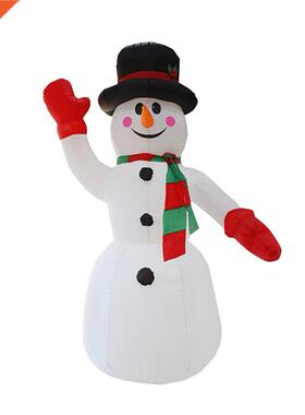 Chrstmas nflatable Model Snowman Wearng Hat Red Gloves