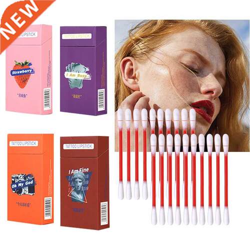 20Pcs/set Cotton Swa Lip Tint Long Lasting Not Easy to Fade