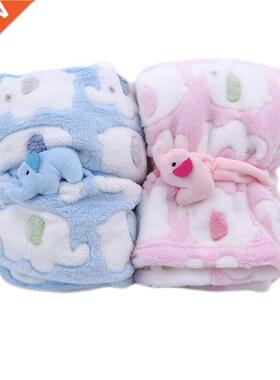 Cute Elephant Cartoon Baby Blanket Newborn Elephant Air Cond