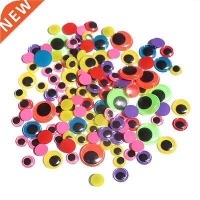 100Pcs 5-20mm Movable Eyes Plastic Wiggle Googly Eyes Self-A