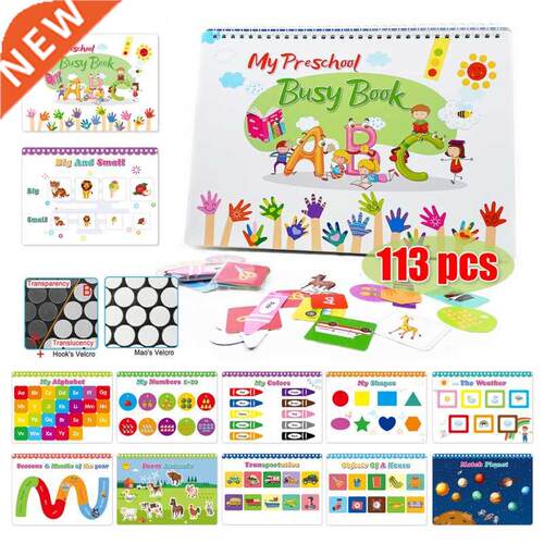 Preschool Montessori Toys for Kids Busy Book Toddlers Educat