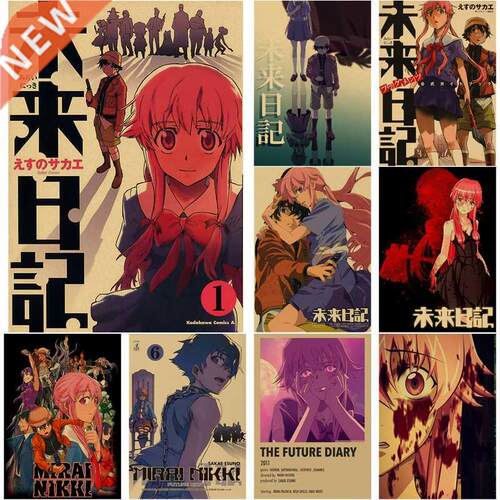 Trendy Anime Future Diaries Posters Mirai Nikki Poster Retro