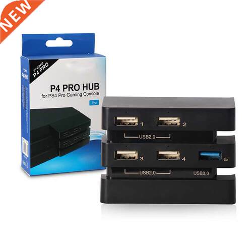 5 Port USB Hub Accessories Extension 4 USB 2.0 Gaming Charge
