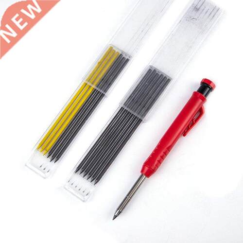 Solid Carpenter Pencil Set With 7 Refill Set Leads Built-in