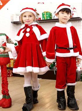 Kids Child Christmas Cosplay Santa Claus Costume Baby X-Mas