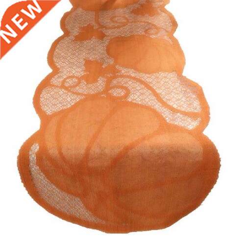 Pumpkn Maple Leaf Lace Tablecloth Table Runner Cover