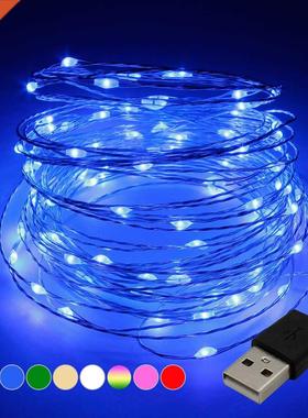 LED String Lights 10M 5M USB Waterproof Copper Wire Garland