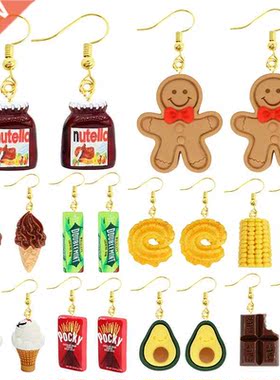 Women Earring Resin Drop Funny Custom Cute Girls Gift Eardro