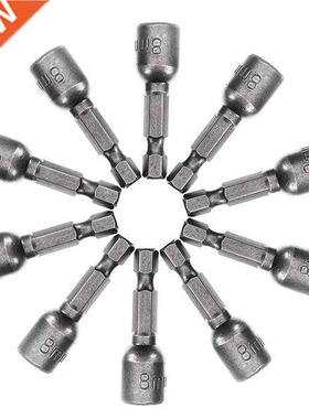 10pcs 8mm Socket Nut Driver 1/4 Inch Hex Shank Power Drill B
