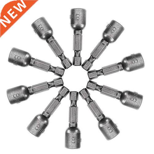 10pcs 8mm Socket Nut Driver 1/4 Inch Hex Shank Power Drill B