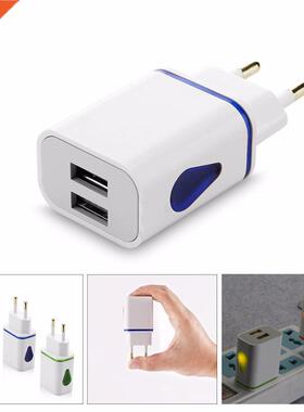 USB Wall Charger Dual Port 5V 2A Adapter Output Travel Plug