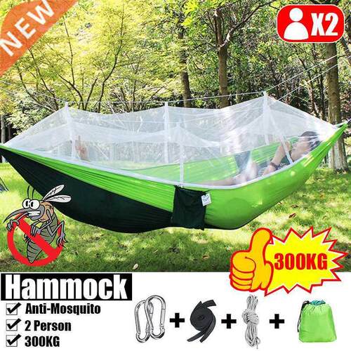 1-2 Person Outdoor Camping Hammock with Mosquito Net 00KG L