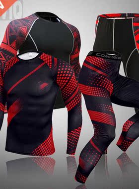 Men's Thermal underwear Set MMA Tactics Fitness leggings bas