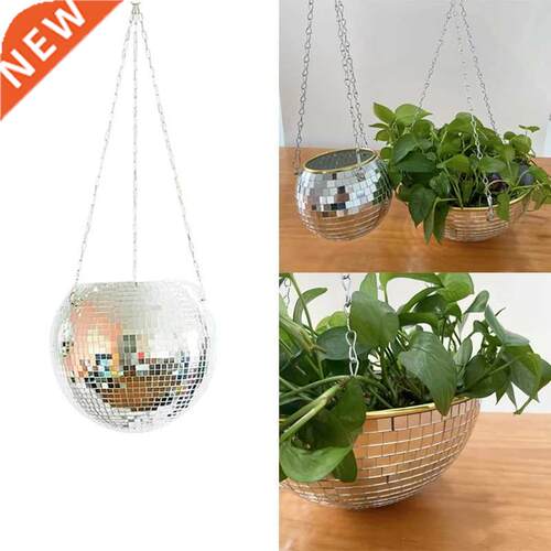 Disco Ball Hanging Flower Pot For Indoor Plants Bohemian Sty