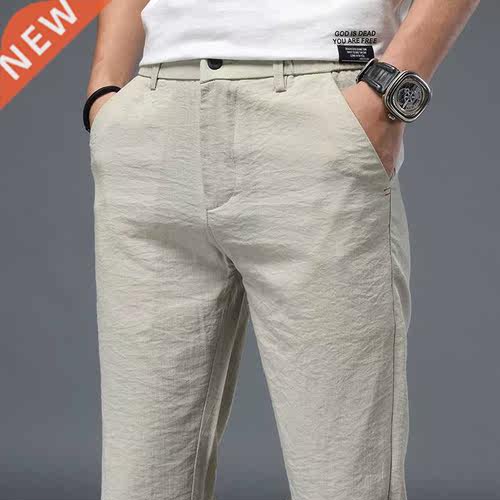 Summer Design Men's Casual Thin Pants Slim Straight Fashion