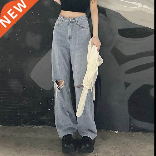 Pants Female Women Jeans Large Size Boyfriend Jean Jeans Rip