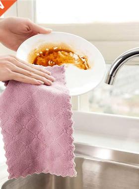 10PCS Microfiber Kitchen Dish Cloth Super Absorbent High-Eff