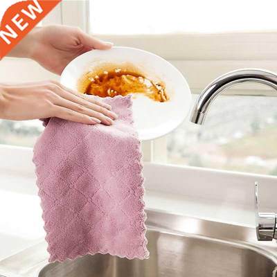 10PCS Microfiber Kitchen Dish Cloth Super Absorbent High-Eff