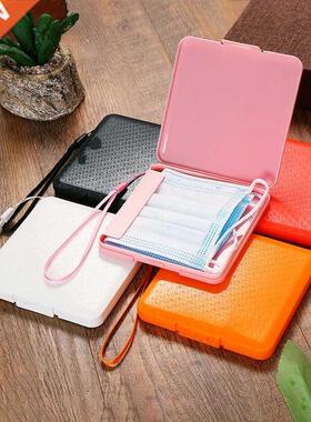 New Cartoon Square Mask Case Outdoor Portable Mask Storage B