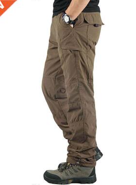 Winter Pants Men	s Cotton Trousers Velvet Thick Overa