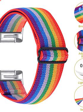 Strp For Fitbit Chrge 5 Wtchbnd djustble Elstic Nylon