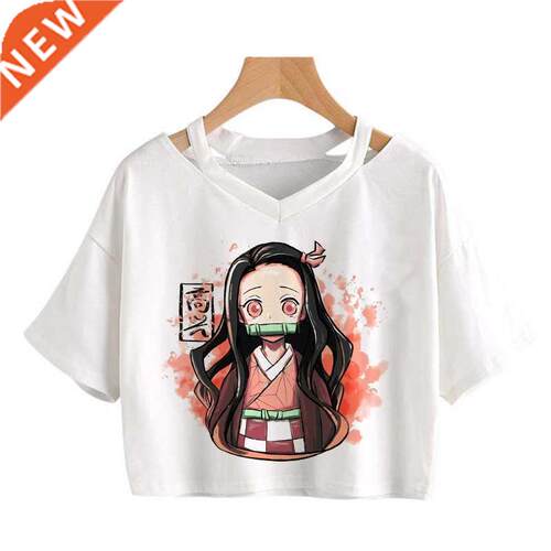 Demon Slayer T irt Women Kawaii Kimetsu No Yaiba Graphic T