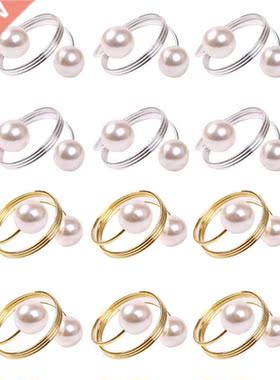 6PCS Napkin Buckle Hoop Napkin Rings Circle Serviette Holde