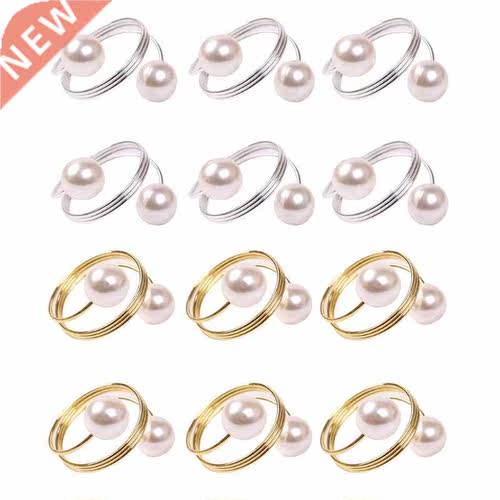 6PCS Napkin Buckle Hoop Napkin Rings Circle Serviette Holde