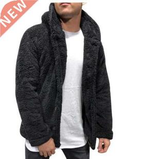 Sweater Fur Men Winter hoodie coat Plush Hooded man hoodies