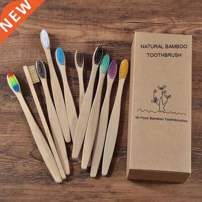 New design mixed color bamboo toothbrush Eco Friendly wooden