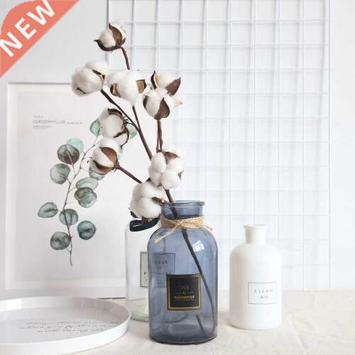 1Pc Naturally Dried Cotton Flowers Artificial Plants Floral