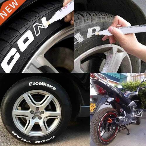 1PC Car White Tyre Paint Marker Pens Waterproof Permanent Pe