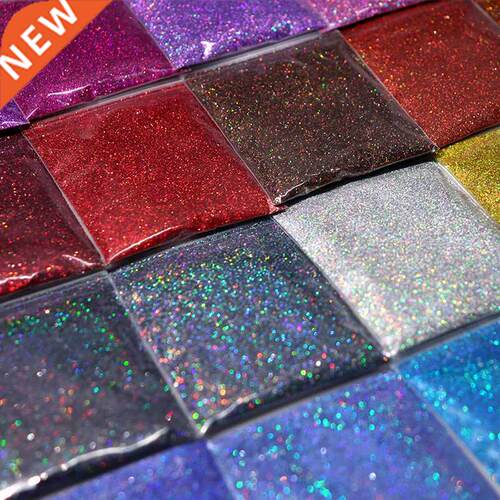 10g/Pack Nail Art Holographic Glitter Powder 0.2mm Laser Fin