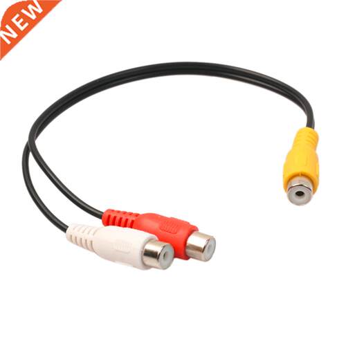 Stereo Female Jack to 2 RCA Female Plug Y Splitter Audio Vid