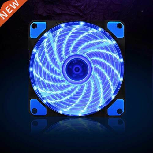 120mm 15 LED Ultra Silent Computer PC Case Cooling Fan CPU C