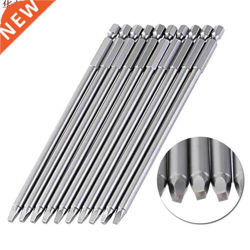 10pcs 150mm SQ2 Square Driver Bit Screwdriver Bits Set S2 St