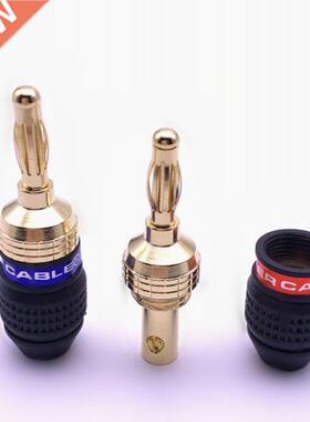 4Pair 4MM Banana Plug Monster 24K Gold Plated Pure Copper Sp