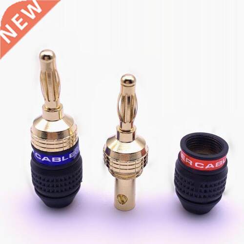 4Pair 4MM Banana Plug Monster 24K Gold Plated Pure Copper Sp